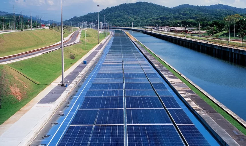 panama canal solar panels