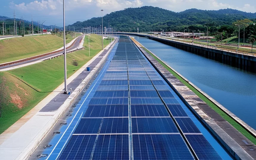 panama canal solar panels