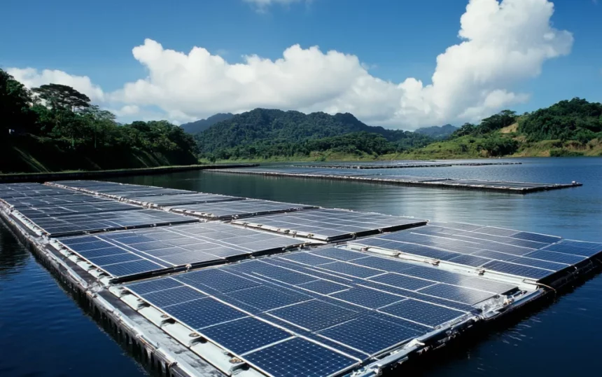 floating solar array