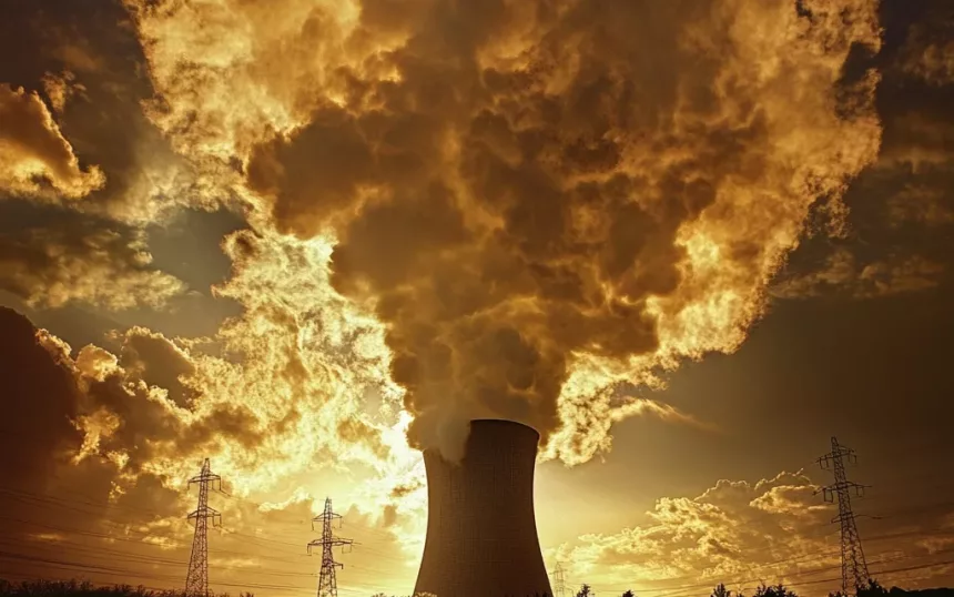 nuclear nuclear power plant imagined by AI